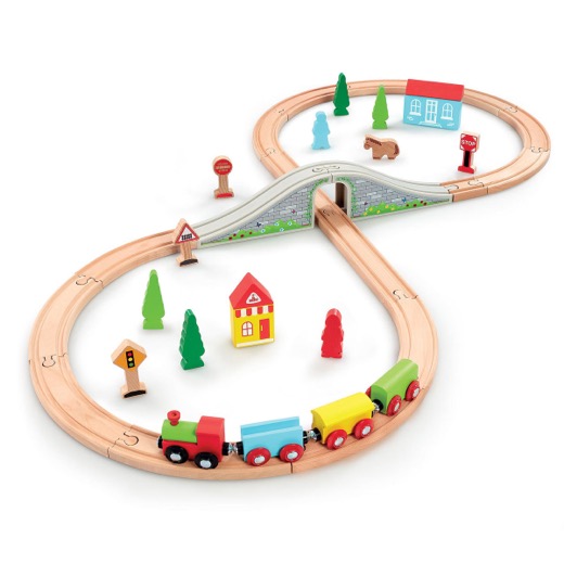Wooden train set